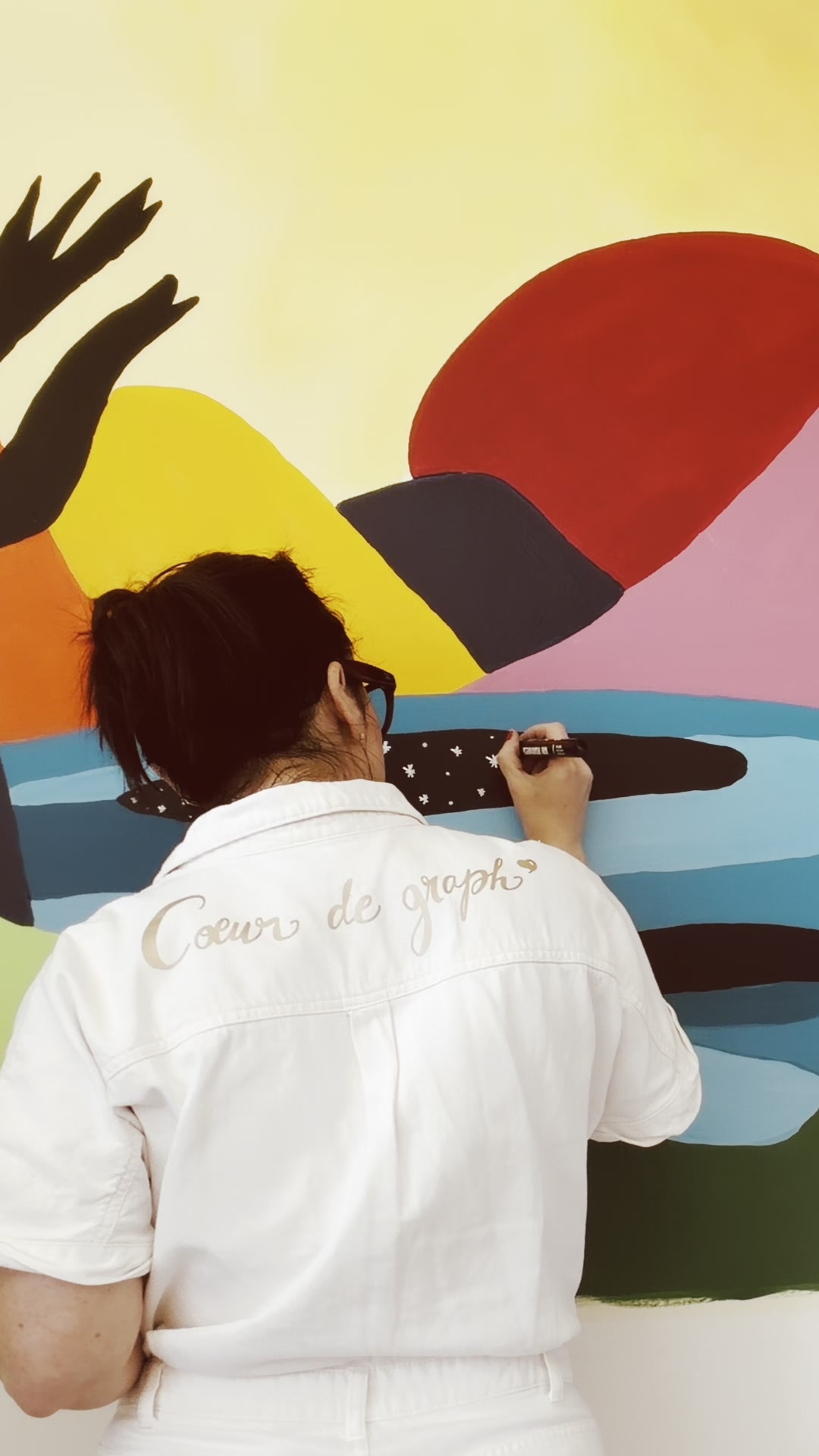 Fresque murale réalisée par Cœur de Graph