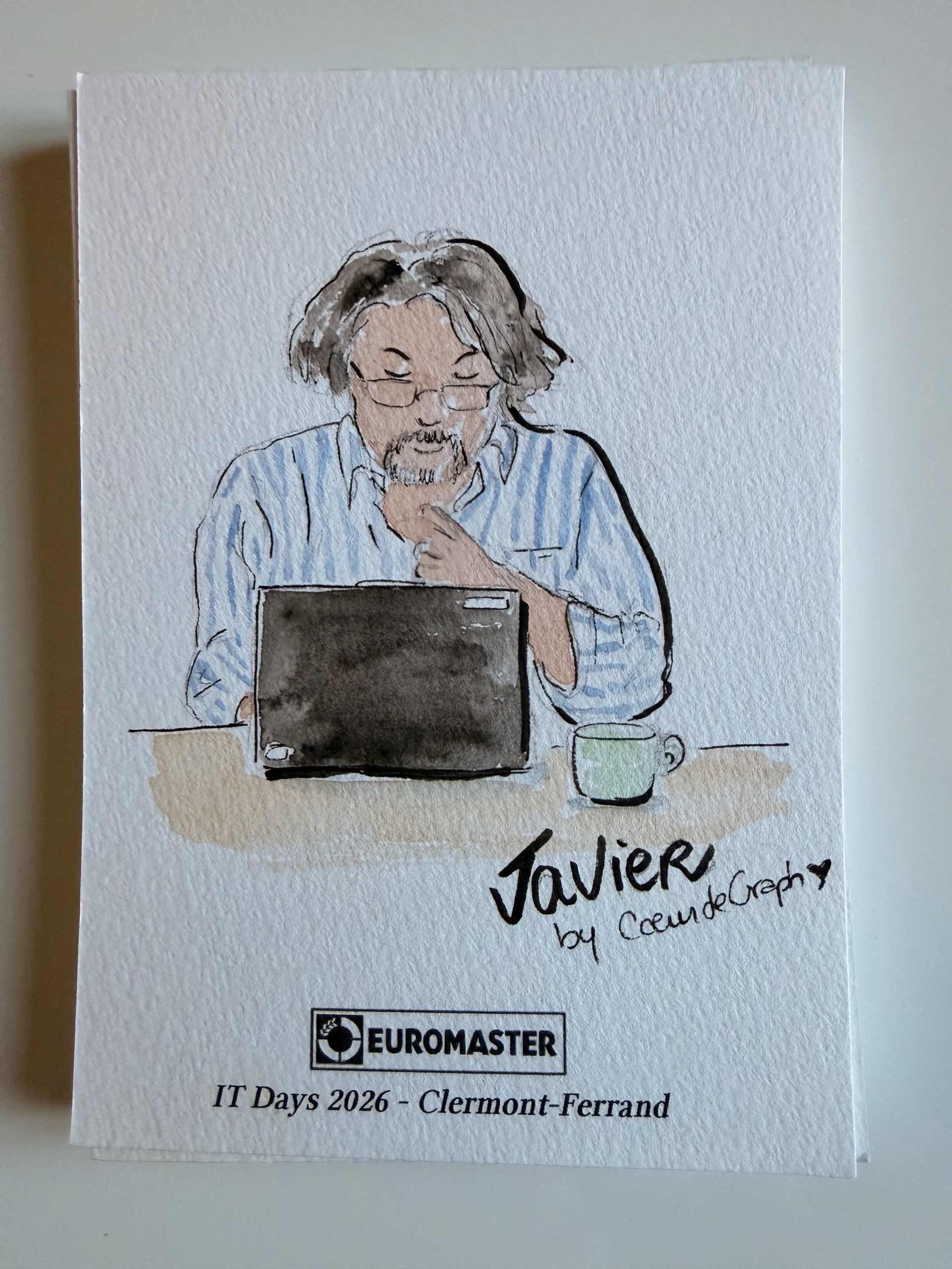 Portrait illustré d’un participant aux IT Days Euromaster